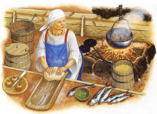 viking Woman cooking